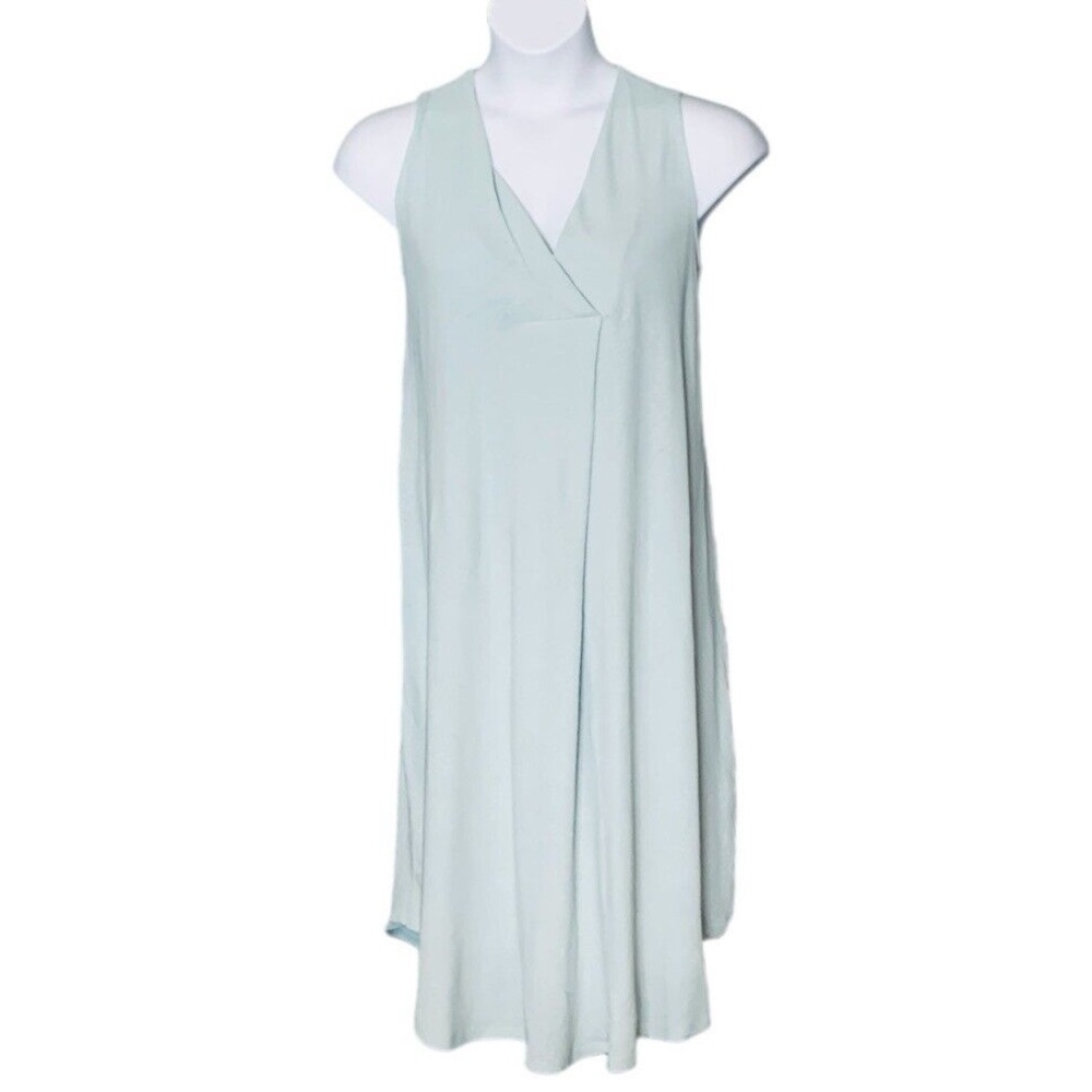 Soft Surroundings Women's Blue Sleeveless Dress Casual Linen Blend Summer